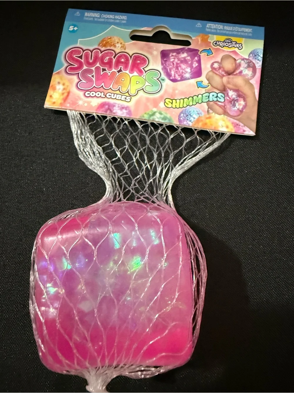 Sugar Swaps Shimmers Pink Cool Cube Sensory Fidget Toy